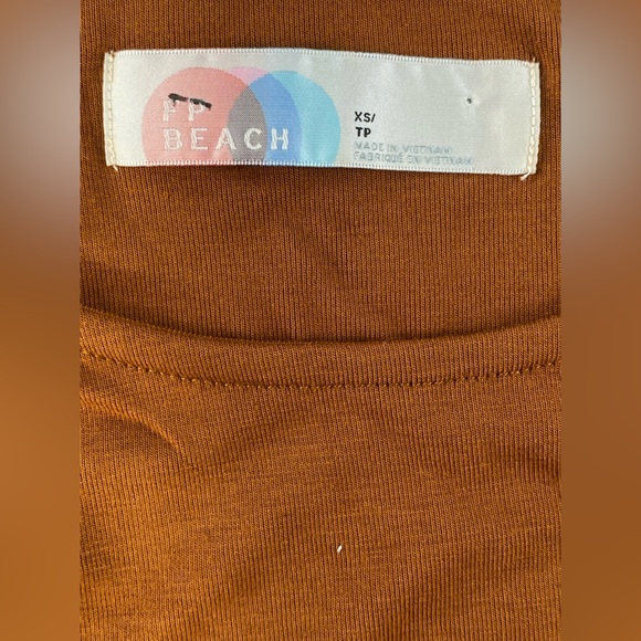 Free People Beach burnt orange  dress cover up XS NWOT - Picture 6 of 8